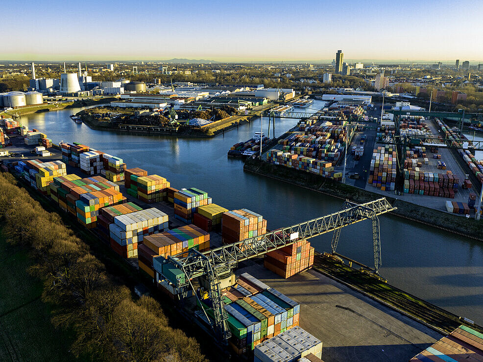 Container Lager am Hafen